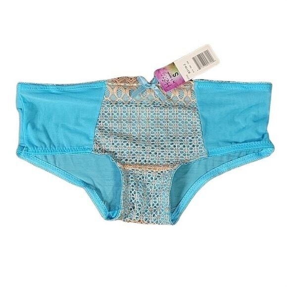 Hers by Herman Blue Lace Bra & Panty Set Sz 32B - Picture 3 of 9